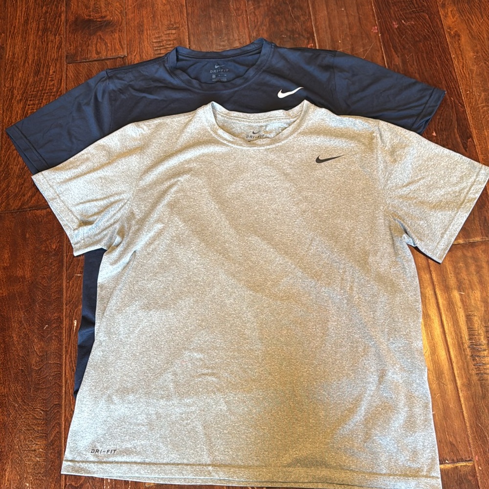 Nike Men's Short Sleeve T-Shirts Bundle - Gray & Navy